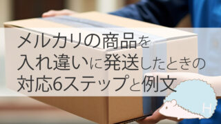 【お詫びの例文あり】メルカリの商品を、間違えて入れ違いに発送